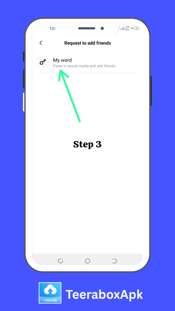 Step to Add Friends in TeraBox?