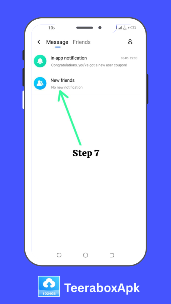 Step to Add Friends in TeraBox?